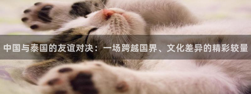 中国与泰国的友谊对决：一场跨越国界、